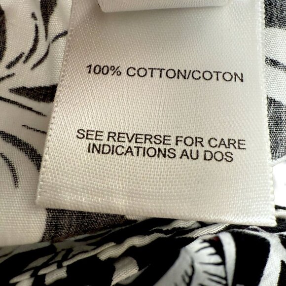 Vintage Talbots Long Skirt Size 10 Cotton Black White Coverup Midi Maxi NWT - Picture 10 of 10